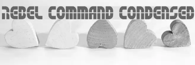 Rebel Command Condensed Font examples