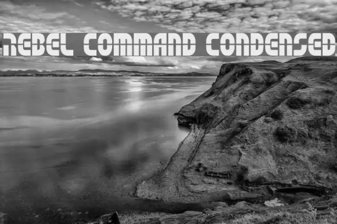 Rebel Command Condensed Font examples