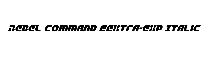 Rebel Command EExtra-exp Italic  font caratteri gratis