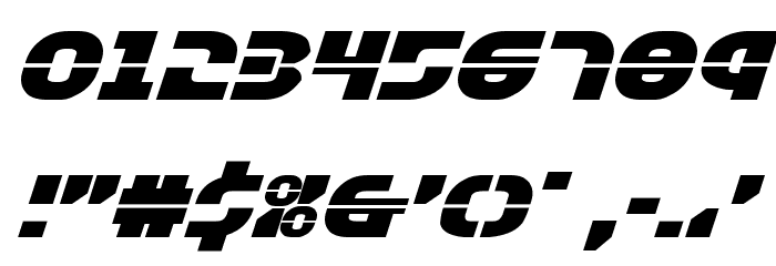 Rebel Command EExtra-exp Italic Font OTHER CHARS
