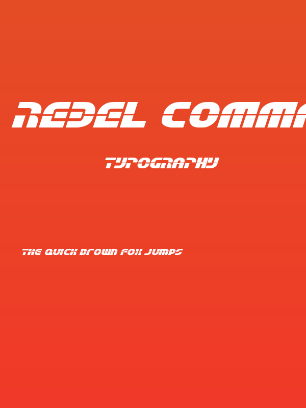 Rebel Command EExtra-exp Italic Poster