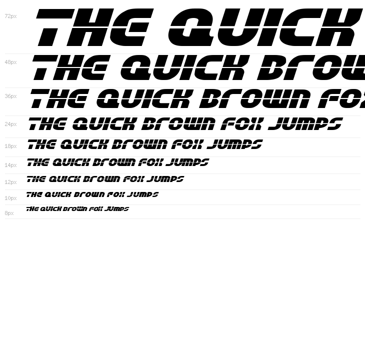 Rebel Command EExtra-exp Italic Waterfall