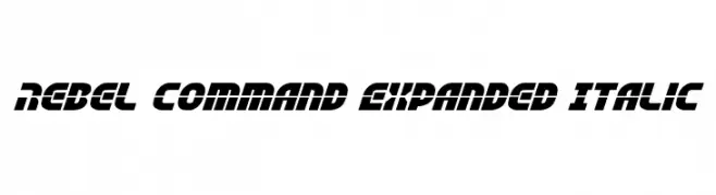 Rebel Command Expanded Italic  font caratteri gratis