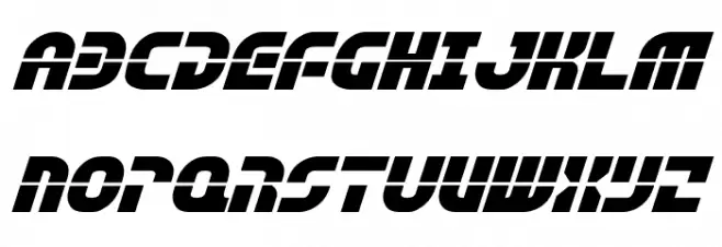 Rebel Command Expanded Italic फ़ॉन्ट अपरकेस