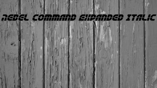 Rebel Command Expanded Italic Font examples