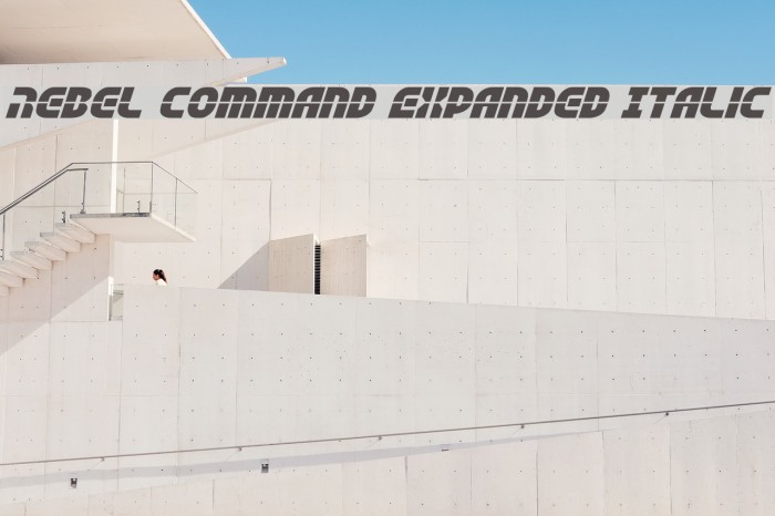 Rebel Command Expanded Italic Example 2