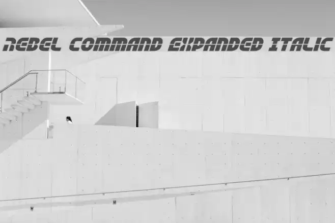 Rebel Command Expanded Italic Font examples