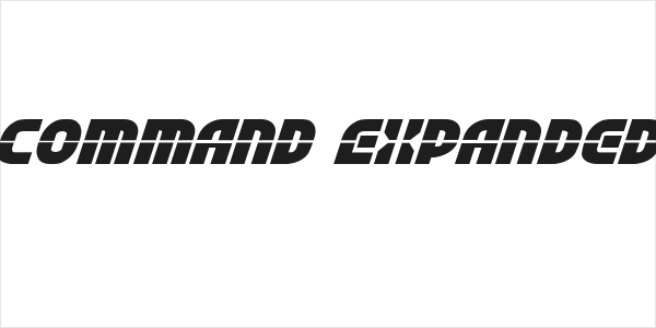 Rebel Command Expanded Italic Logo