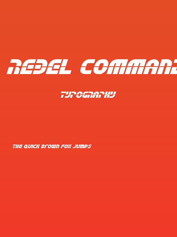 Rebel Command Expanded Italic Poster