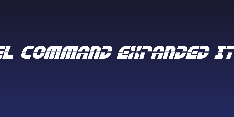Rebel Command Expanded Italic Social Header