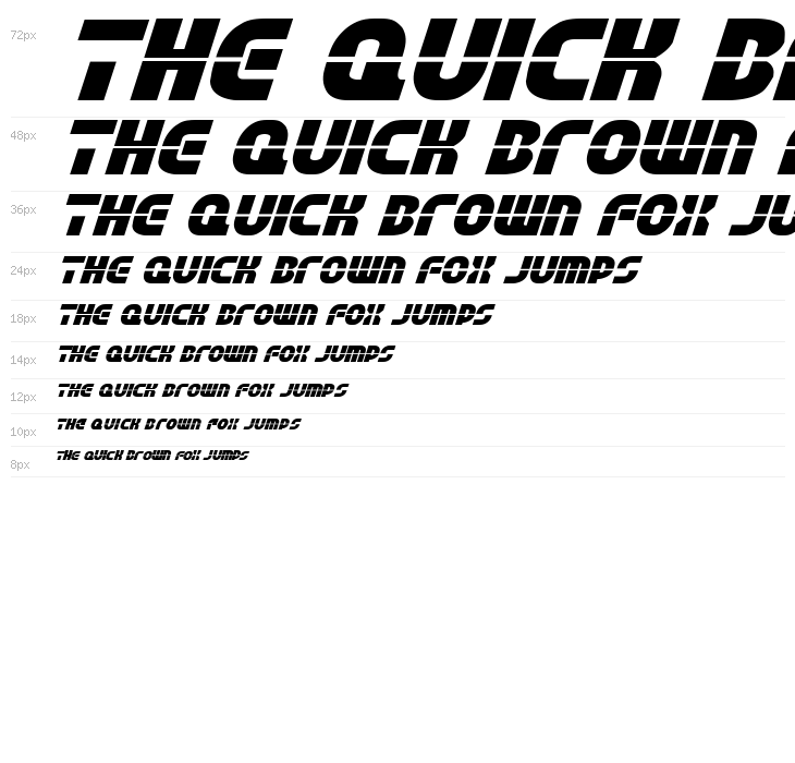 Rebel Command Expanded Italic Waterfall