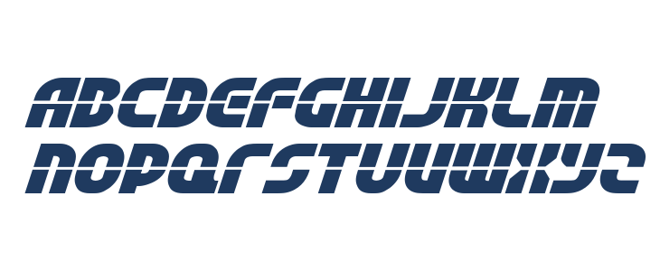 Rebel Command Expanded Italic Lowercase