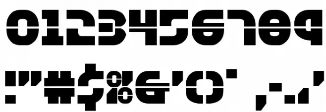 Rebel Command Expanded Font OTHER CHARS