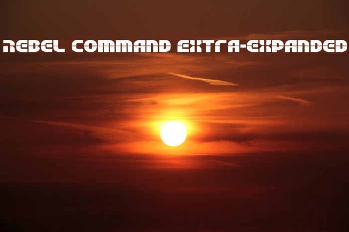 Rebel Command Extra-expanded Font examples