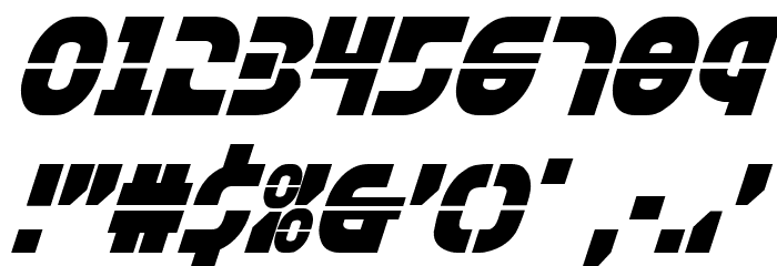 Rebel Command Italic Font OTHER CHARS