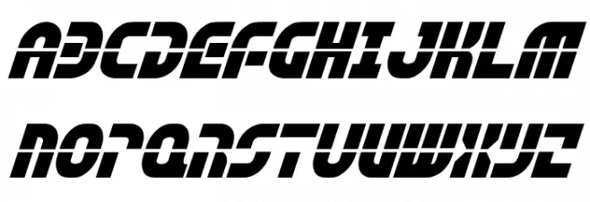 Rebel Command Italic Font Litere mari
