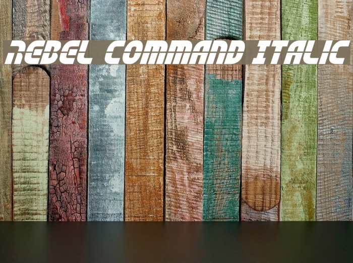 Rebel Command Italic Font examples
