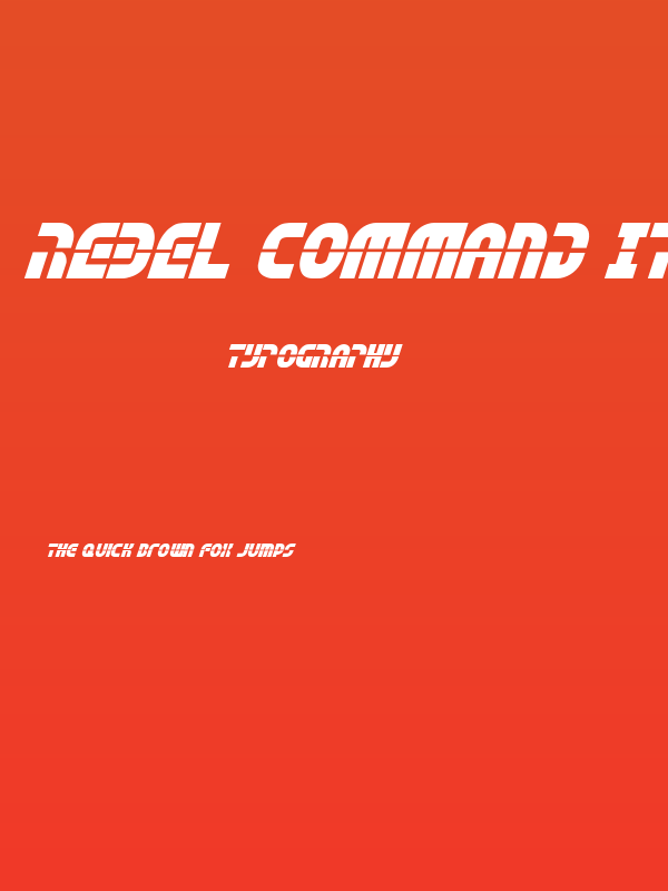 Rebel Command Italic Poster