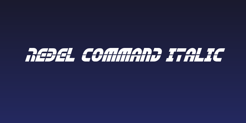 Rebel Command Italic Social Header