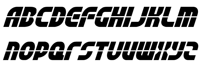 Rebel Command Italic Font LOWERCASE