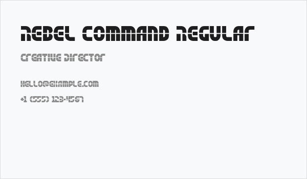 Rebel Command Regular Business Card