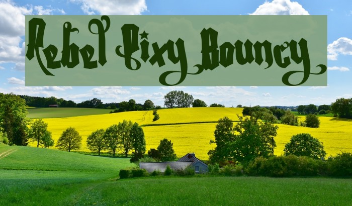 Rebel Pixy Bouncy Font examples