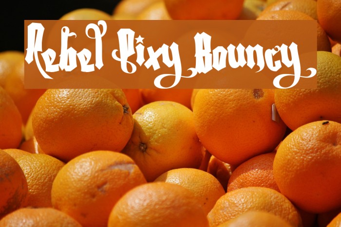 Rebel Pixy Bouncy Font examples
