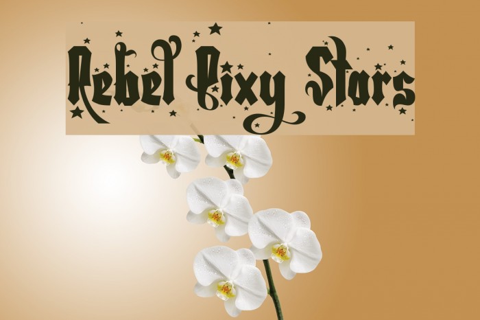 Rebel Pixy Stars Font examples