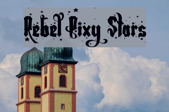 Rebel Pixy Stars Font examples