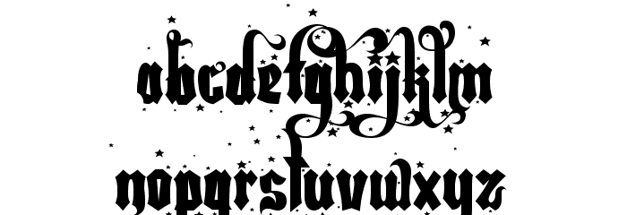 Rebel Pixy Stars Font LOWERCASE