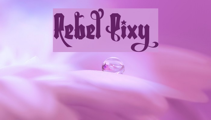 Rebel Pixy Font examples