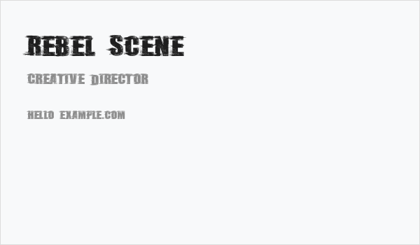 Rebel Scene Business Card