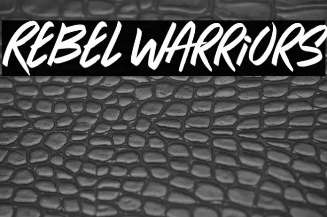 Rebel Warriors Fonte examples