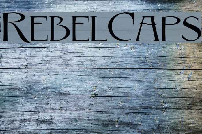 RebelCaps Font examples