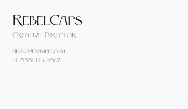 RebelCaps Business Card