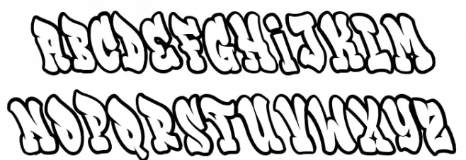 Rebeland Outline Outline Шрифта ВЕРХНИЙ