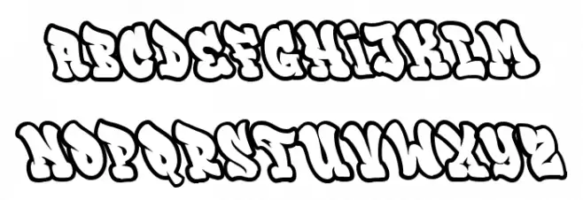 Rebeland Outline Outline Caratteri MINUSCOLO