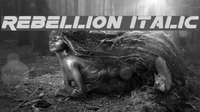 Rebellion Italic Font examples