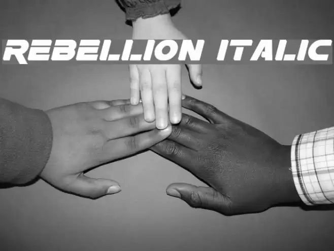 Rebellion Italic Font examples