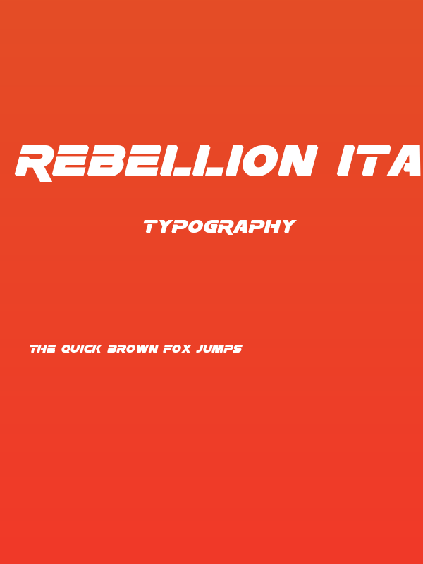 Rebellion Italic Poster