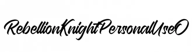 Rebellion Knight Personal Use O  تنزيل الخطوط