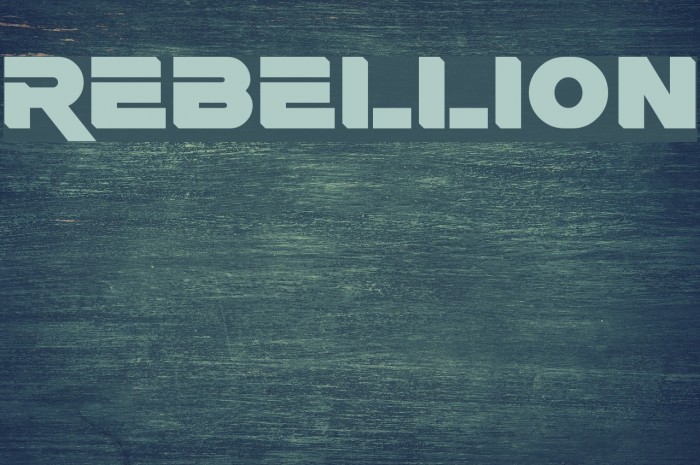 Rebellion Schriftart examples