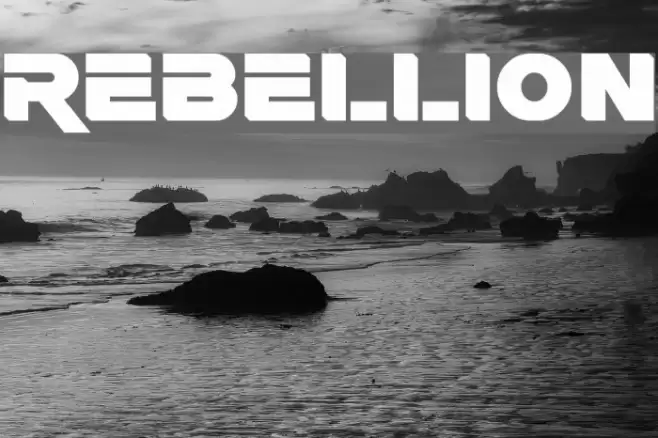 Rebellion Font examples