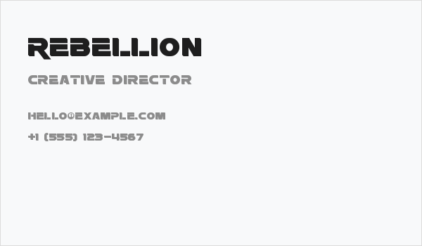 Rebellion Business Card