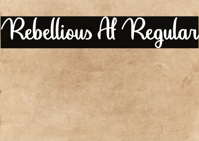 Rebellious Af Regular Example 2