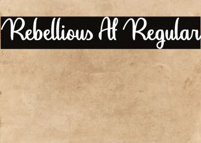Rebellious Af Regular Example 2
