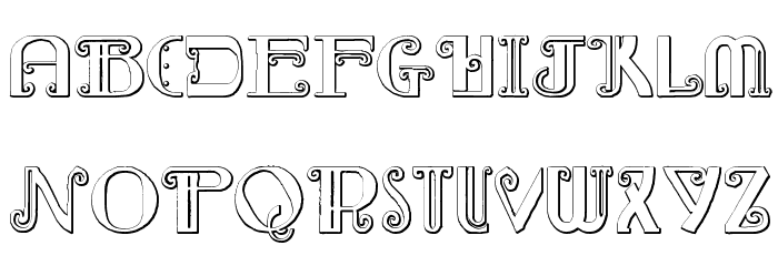 Rebimboca Beveled Font LOWERCASE