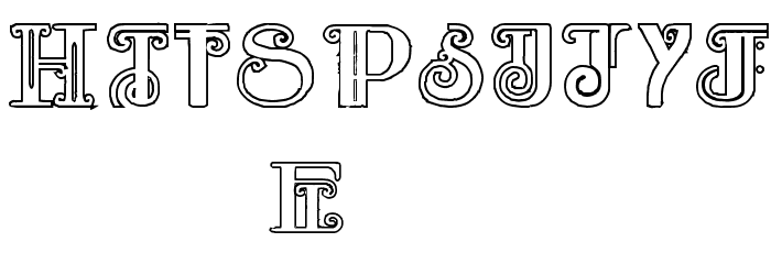 Rebimboca Outline Font OTHER CHARS