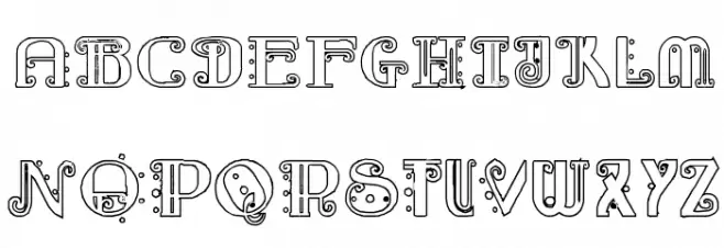 Rebimboca Outline Polices MAJUSCULES