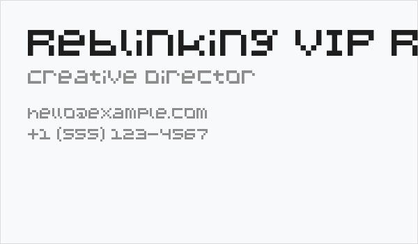 Reblinking VIP Regular Business Card